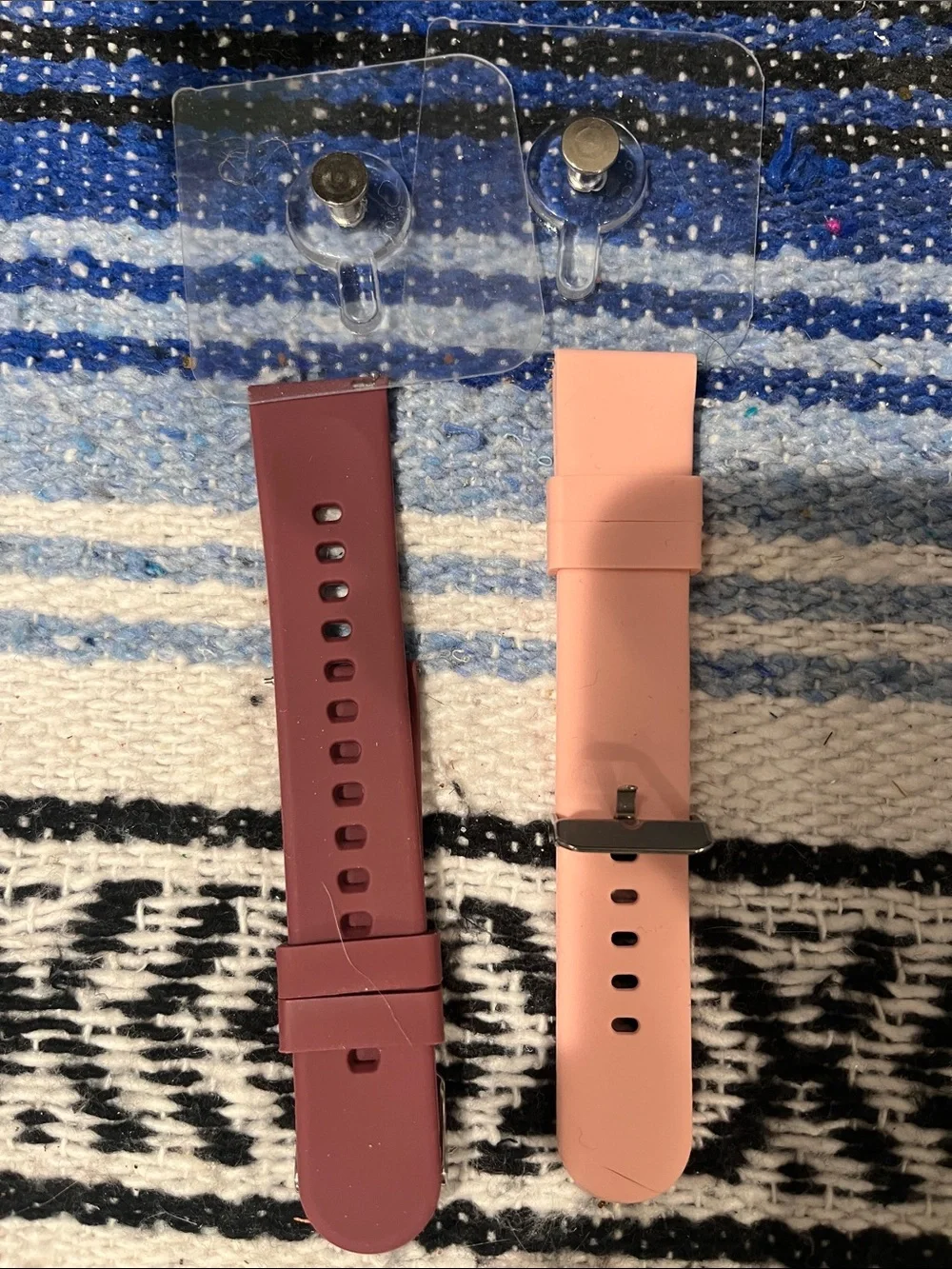 2 Watch Bands - Pink & Burgundy